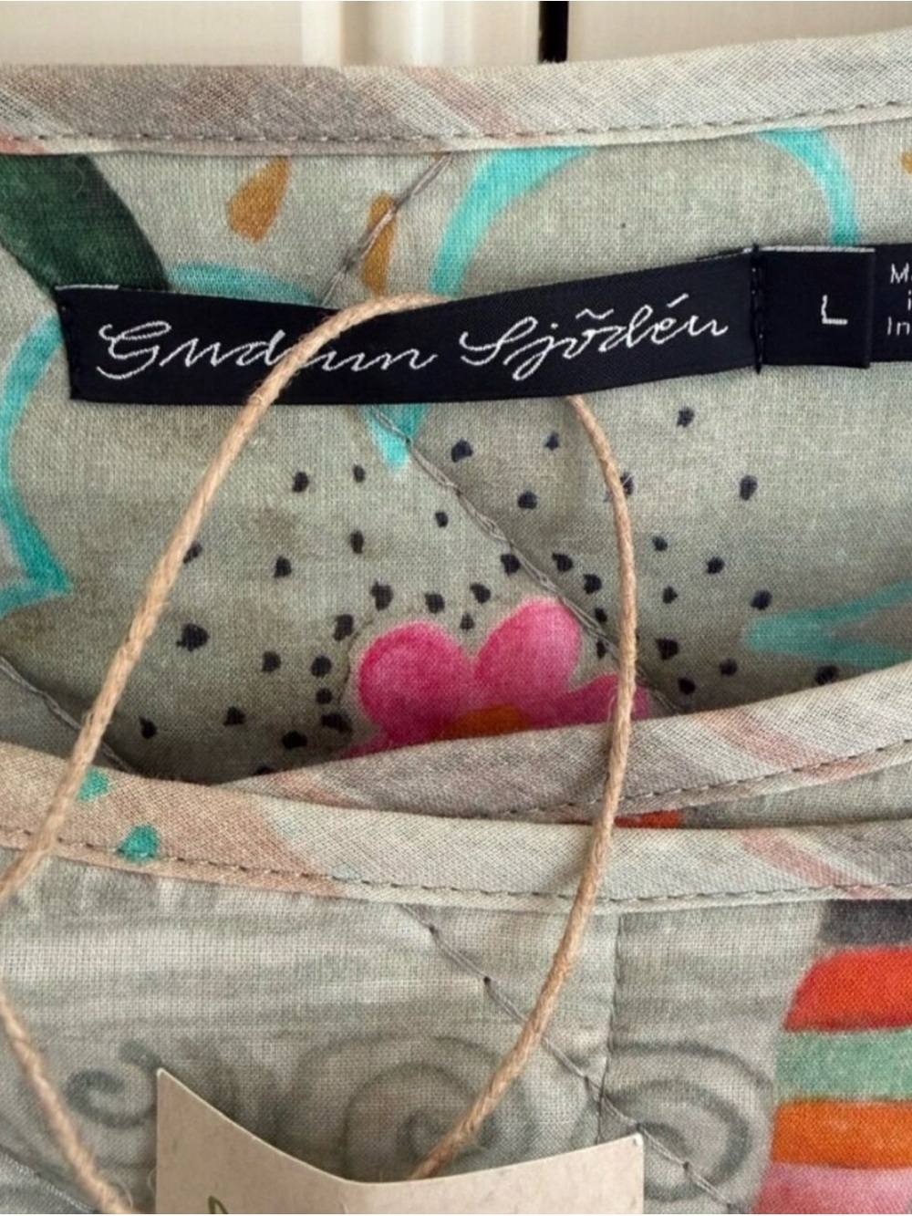 NWT Gudrun Sjoden WARM Quilted, REVERSIBLE Blue/Grey Floral Coat w Multicolor - Picture 8 of 13